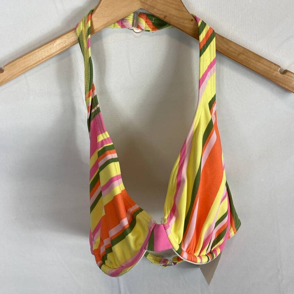 NWT Esprit Striped Bikini Top Size Medium
